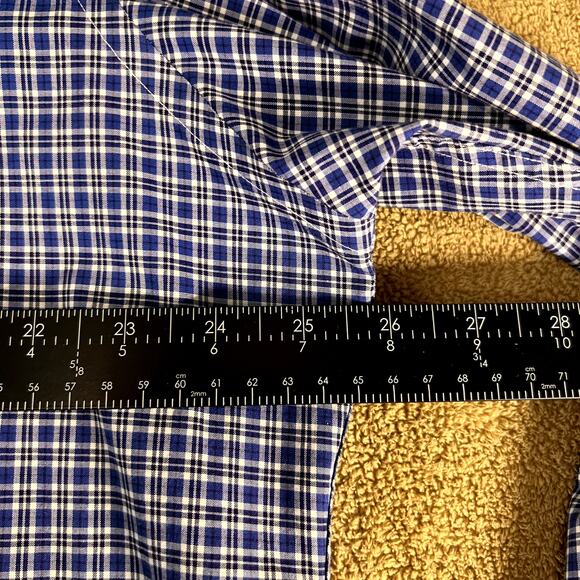 Lauren Ralph Lauren Men Blue Button Up Long Sleeve Shirt Non Iron Size 17 36/37 - Picture 4 of 8